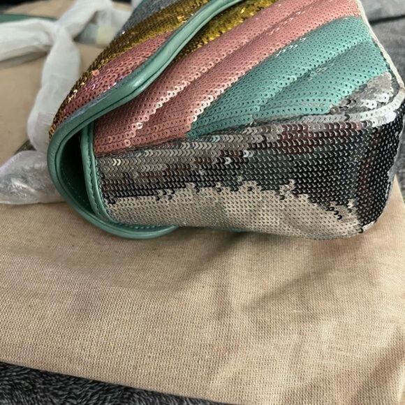 GUCCI Marmont Sequin Shoulder Leather Handbag - Picture 11 of 16